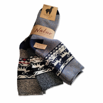 Vlněné ponožky Lama Alpaka 91110 - sada 3 ks