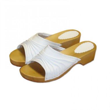 Dámské dřeváky elegance bílé