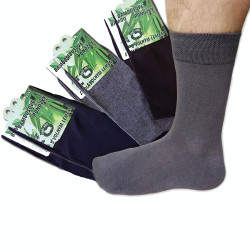 Ponožky bambusové, mix barev 6 párů hladké