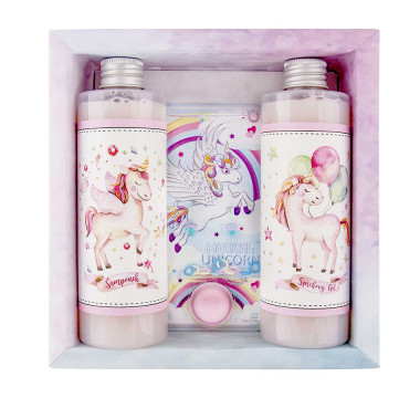 Dárkové balení Unicorn – sprchový gel, šampon a hra