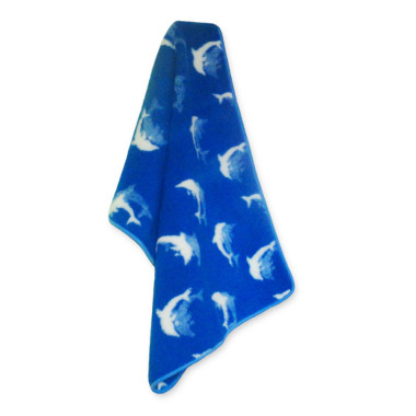 Detská deka z ovčej vlny s delfíny