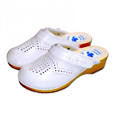 Dámské bílé ortopedické dřeváky