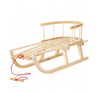 Dětské dřevěné bukové sáňky KLASIK 90 cm 