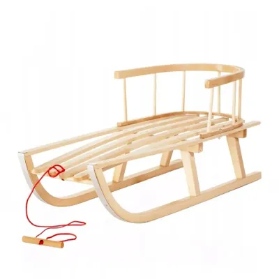 Dětské dřevěné bukové sáňky KLASIK 90 cm 