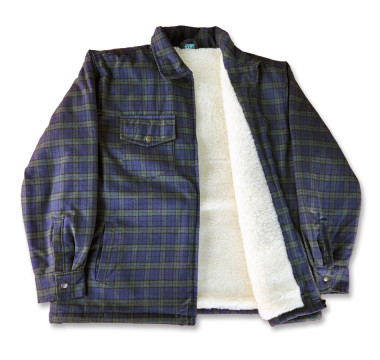 Flanelová bundokošile - modrozelená