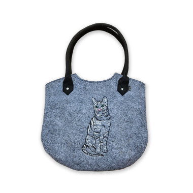 Filcová kabelka Kočka