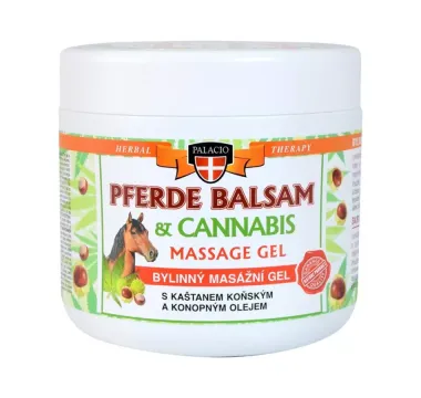 Konopný masážní gel s pferde