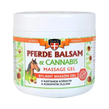 Konopný masážní gel s pferde