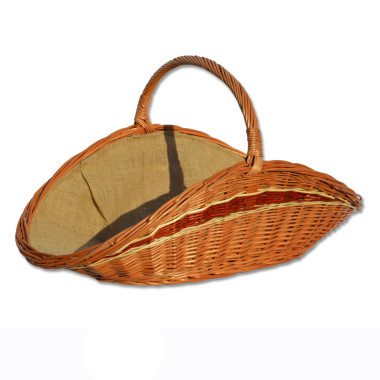 Proutěný koš na dřevo