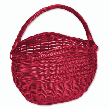 Proutěný košík červený