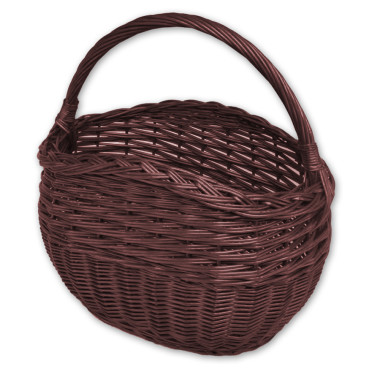 Proutěný košík hnědý
