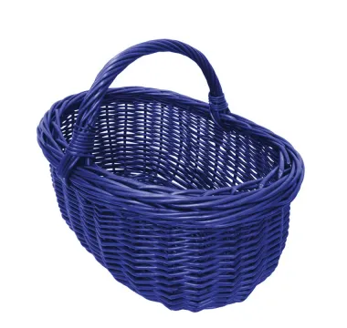 Proutěný košík modrý