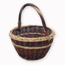 Proutěný kulatý košík na zeleninu Ø 45 cm