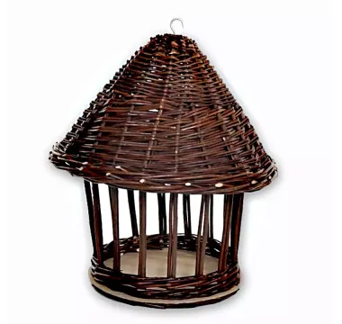 Proutěné krmítko pro ptáky
