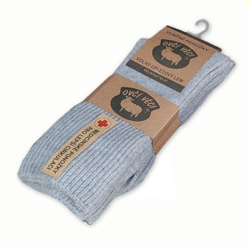 Ponožky z ovčí vlny Medicínské 425 g - šedé 2 páry