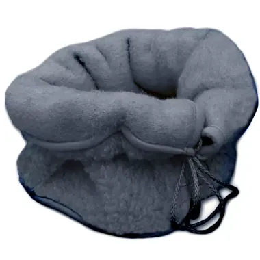 Nákrčník z ovčí vlny na knoflíky - grafitový