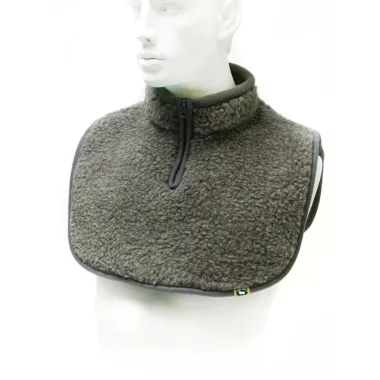 Nákrčník z ovčí vlny na zip - grafitový