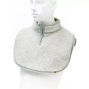 Nákrčník z ovčí vlny na zip - šedý