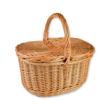 Small wicker picnic basket