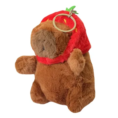 Plyšová kapybara s kapucí jahoda