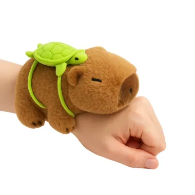 Svíticí plyšový náramek Kapybara se zvukem