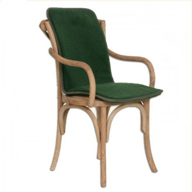 Vlněný podsedák na křeslo zelený