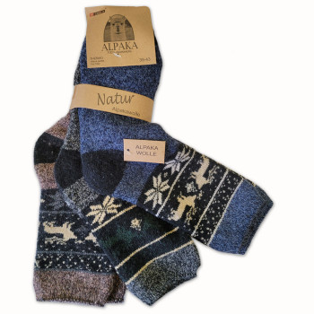 Vlněné ponožky Lama Alpaka 91110 - sada 3 ks