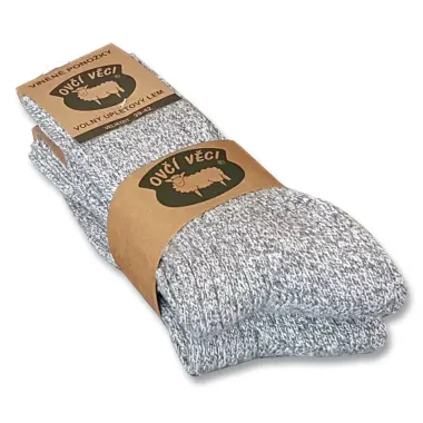 Vlněné ponožky sibiřky šedé 2 páry