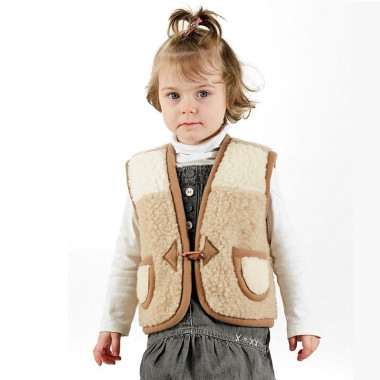 Dětská vesta z ovčí vlny 