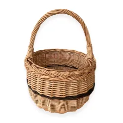 Proutěný košík přírodní - malý kulatý Ø 23 cm