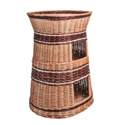 Proutěný domeček pro domácí mazlíčky dvoupatrový