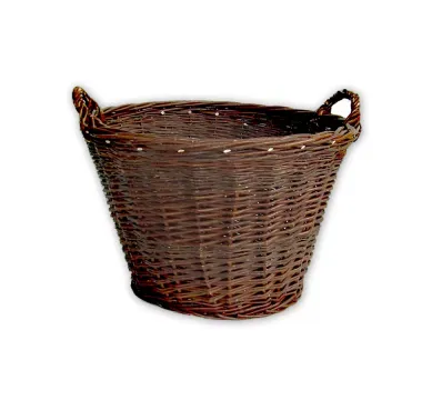 Proutěný košík na zeleninu kulatý