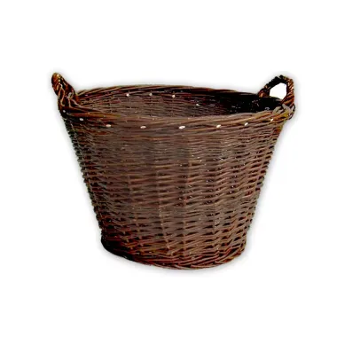 Proutěný košík na zeleninu kulatý