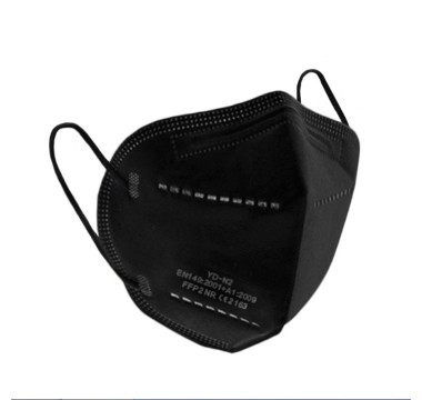  respirátor bezdoteku FFP2 10 ks černý