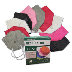 Respirátor bezdoteku FFP2 10 ks Mix barev
