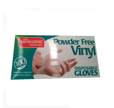 Rukavice vinylové nepudrované bílé