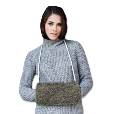 Rukávník z ovčí vlny grafitový