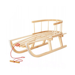 Dětské dřevěné bukové sáňky KLASIK 90 cm