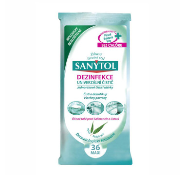 Sanytol dezinfekční čisticí utěrky