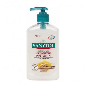 Sanytol vyživující regenerační dezinfekční tekuté mýdlo Mandlové mléko & Mateří kašička