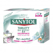 SANYTOL Tablety do myčky 4 v 1 s dezinfekcí, 40 ks