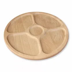 Bukové kulaté servírovací prkénko na maso a sýry Ø 33 cm