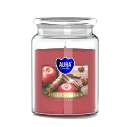 Vonná svíčka ve skle s víkem APPLE - CINNAMON 500 g
