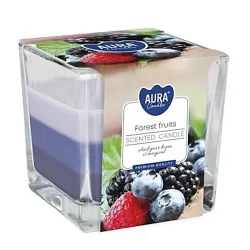Tříbarevná vonná svíčka ve skle - Forest Fruits 170 g