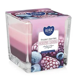 Tříbarevná vonná svíčka ve skle - Frozen Berries 170 g