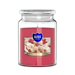Vonná svíčka ve skle s víkem RASPBERRY CLOUD 500 g