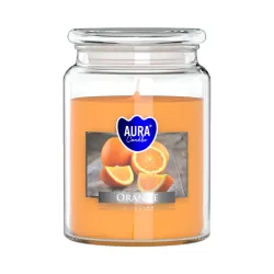 Vonná svíčka ve skle s víkem ORANGE 500 g