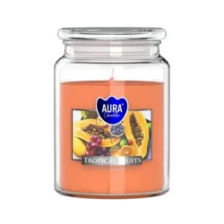 Vonná svíčka ve skle s víkem TROPICAL FRUITS 500 g