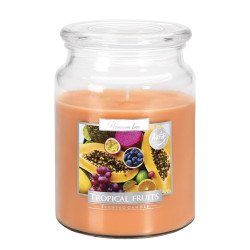 Vonná svíčka ve skle s víkem TROPICAL FRUITS 500 g