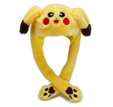 Svítící čepice Pikachu s pohyblivýma ušima